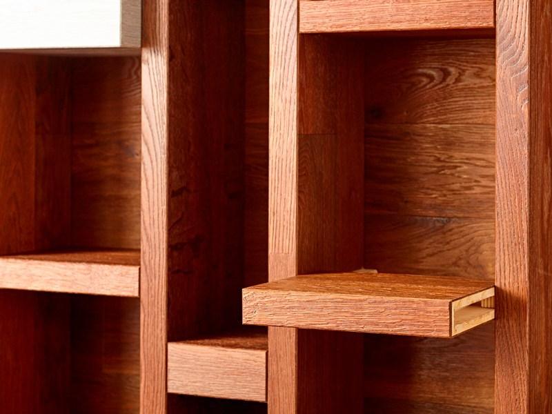 Fiemme Tremila Настенный книжный шкаф из дерева Disegnodilegno sun-id-1374997 - Вид №3