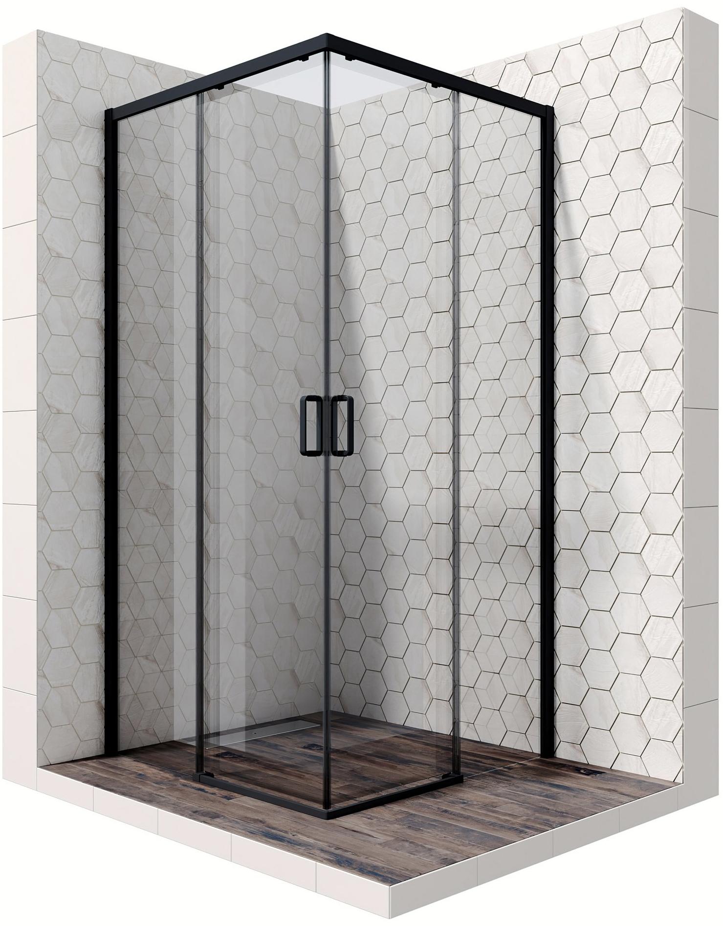 Душевое ограждение Ambassador Queen 11011203Black (900x900x2000), 1 место 