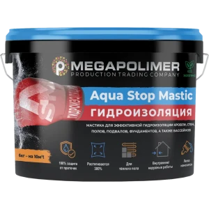 Мастичная гидроизоляция Megapolimer Aqua Stop Mastic 6 кг