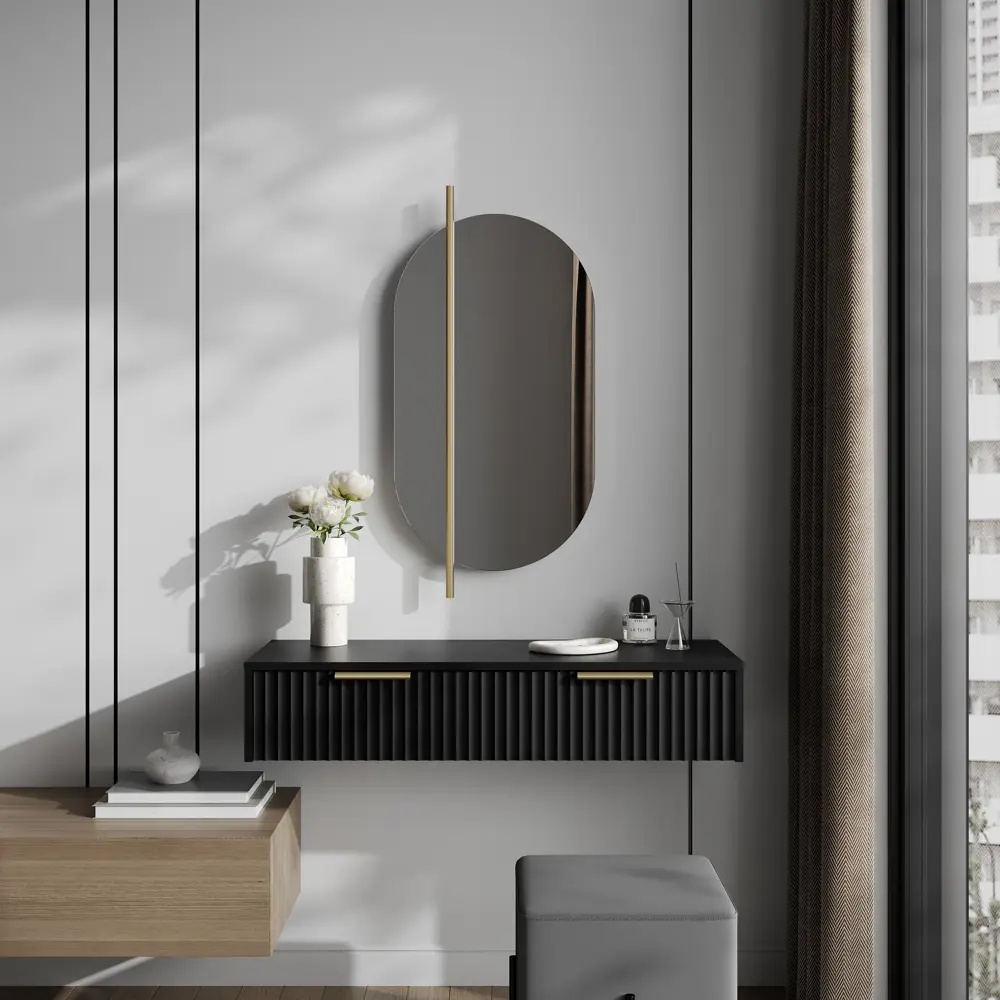 Зеркало интерьерное Туберо 45×80 см золотое настенное 89440563 Santreyd STLM-1583182