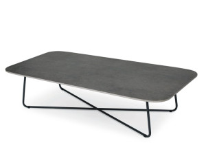 Низкий журнальный столик в fm-ceramtop и алюминий
