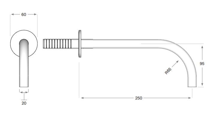 Настенный дозирующий носик из нержавеющей стали COCOON Maison ARCH-00015047 - Вид №1