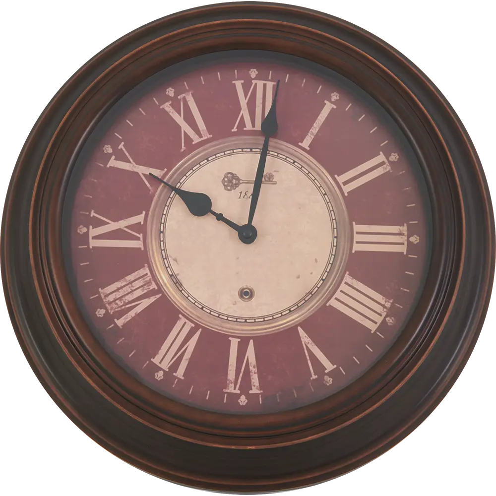 Часы настенные Dream River круглые пластик цвет черно-коричневый ø40,5 см STLM-2156155