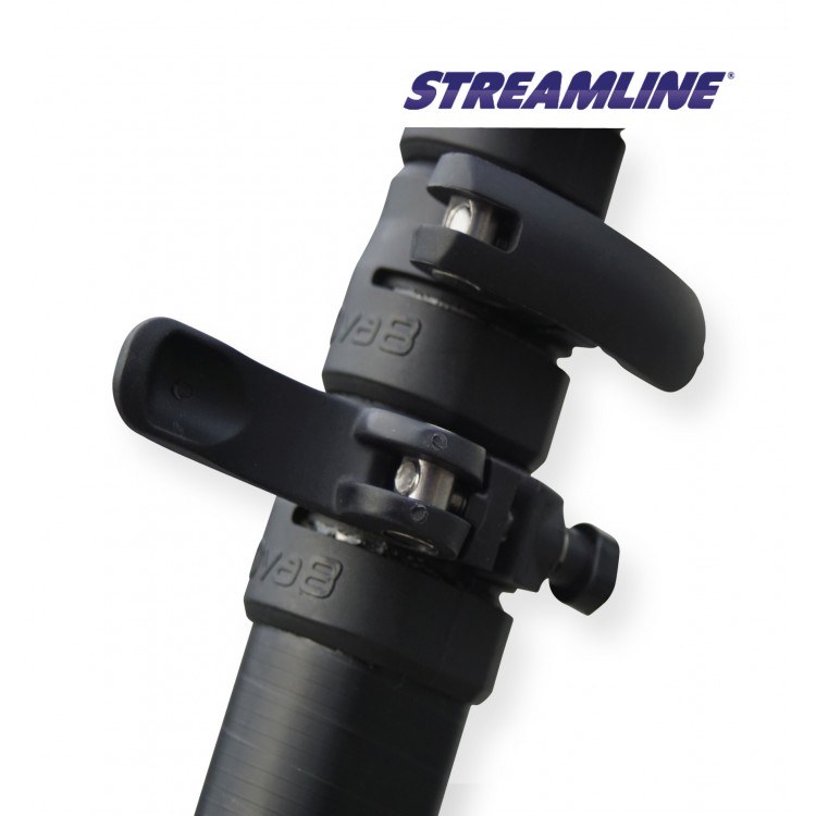 XR70-20-0816500-E STREAMLINE Карбоновая телескопическая штанга для высотной мойки фасадов и окон с внутренним шлангом с форсунками 16,5 м Модель XR70 - телескопическая штанга с 8 секциями из 70% углеродного волокна, длина 16,5 м. вес 3,7 кг (мойка фасада  - Вид №2