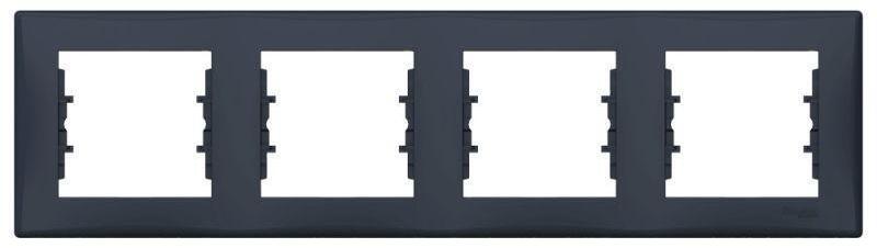 SDN5800770 Рамка 4-постовая графит Schneider Electric Sedna