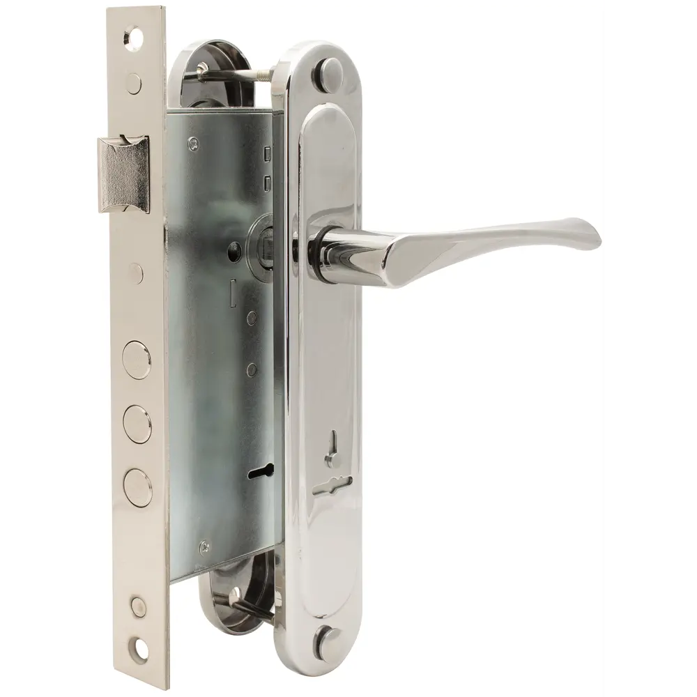 ЗЕНИТ Замок врезной ЗВ9-6-01 с усиленной ручкой, хром 82490863 STLM-0028434 - Вид №1