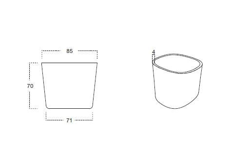 Бетонный садовый горшок Antoniolupi гиганты ARCH-00059523 - Вид №2