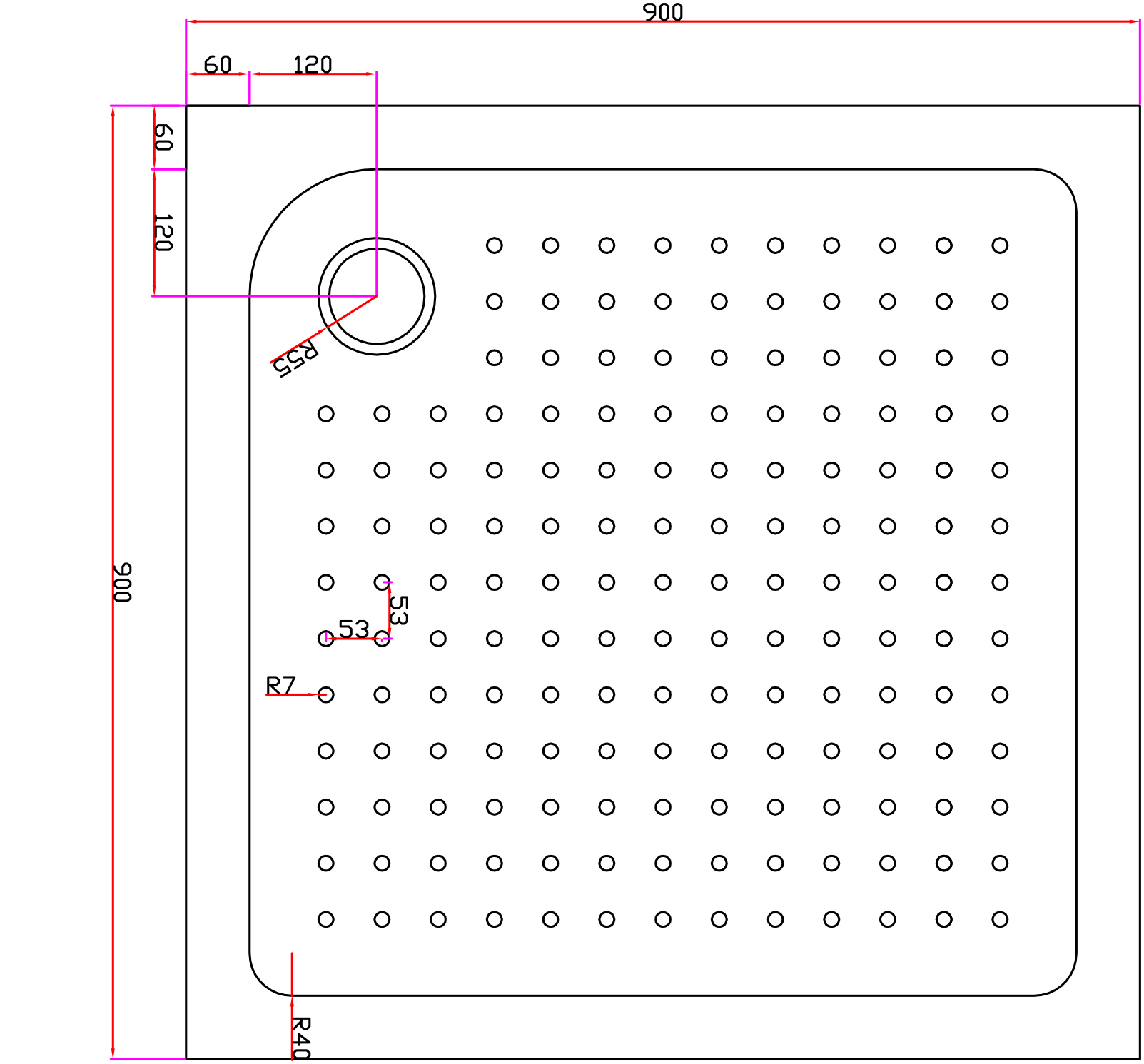 Акриловый поддон CEZARES TRAY-A-A-90-15-W0 без сифона  - Вид №1
