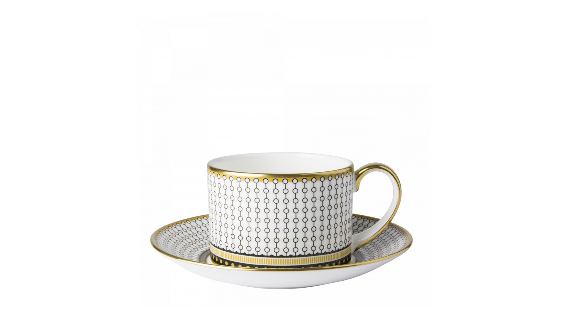 10650450 Royal Crown Derby Сервиз чайный Royal Crown Derby "Вибрации" (Oscillate, Onyx) 6/15 Фарфор костяной  - Вид №1