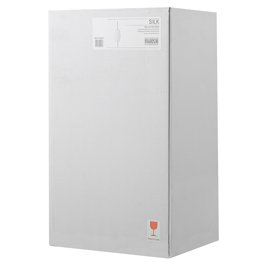 157901184001 Лампа подвесная silk, 62хD20 см, белое опаловое стекло Frandsen  - Вид №3