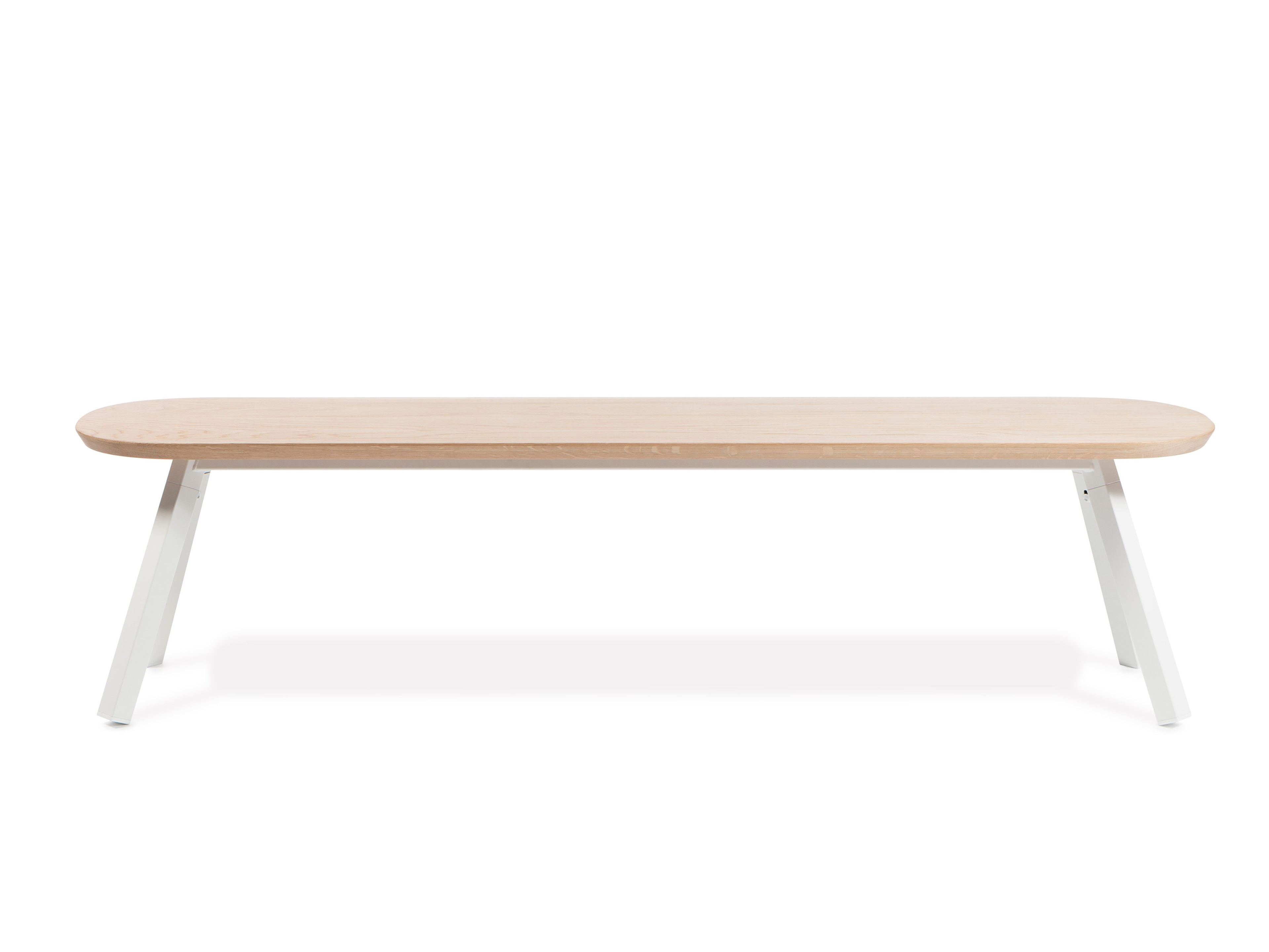 Дубовая скамья с окрашенной стальной основой RS Barcelona YOU AND ME ARCH-00051992 - Вид №3