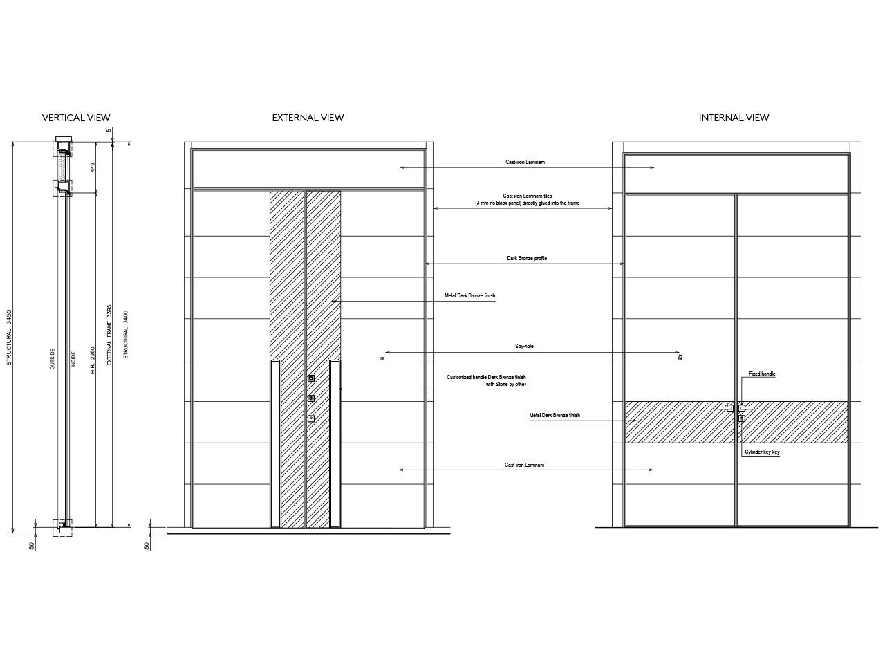 Бронированная входная дверь Laminam® Cor-Ten Oikos Tekno ARCH-00093969 - Вид №4