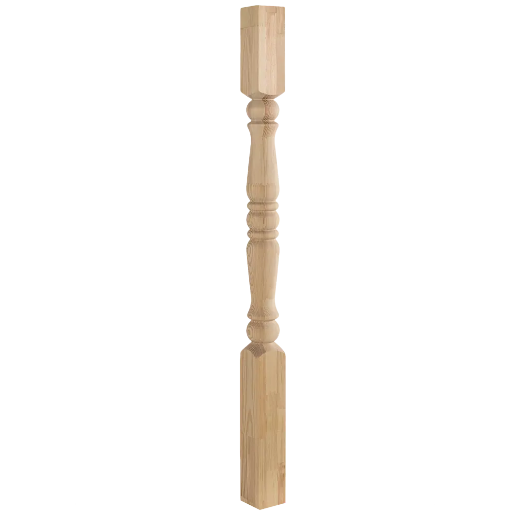 Столб лестничный сращенный хвоя сорт Экстра Симметрия 80x80x1100 мм Santreyd Симметричный STLM-2123806 - Вид №1