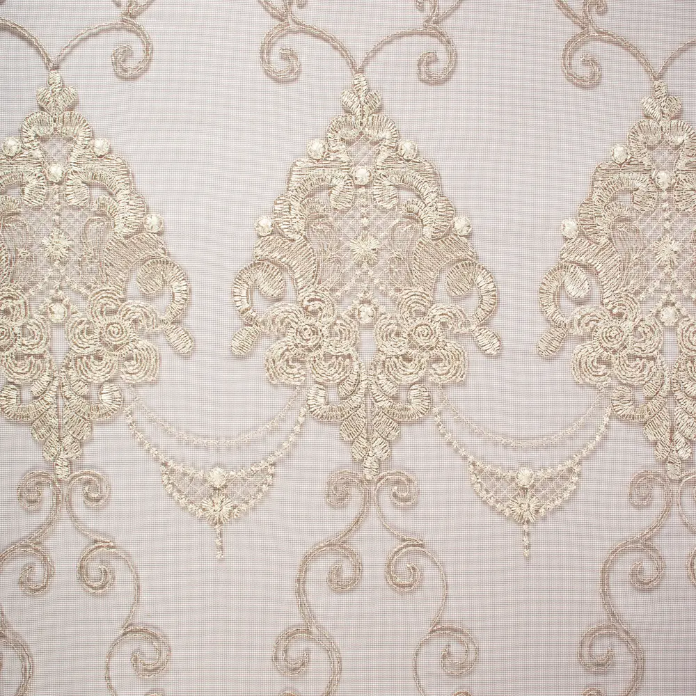 Тюль с вышивкой Эксклюзив сетка 300 см цвет шоколадный ELIT HOME STLM-2110453 - Вид №1