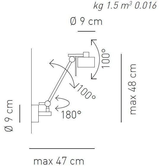 AXOLIGHT Галогенный настенный светильник с гибким кронштейном Ax 20 sun-id-1396123 - Вид №2