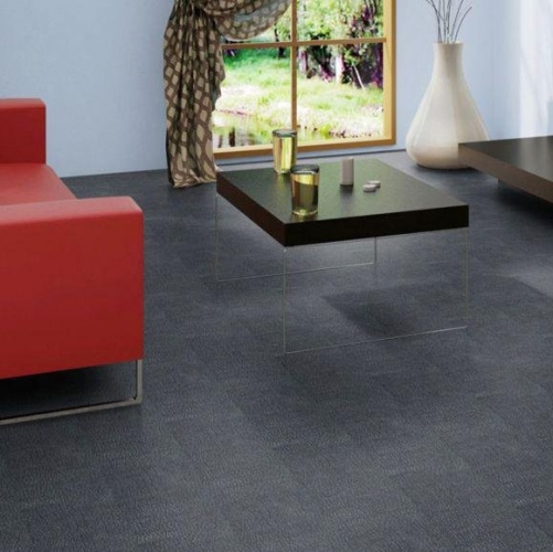 Кожаный пол CorkStyle Leather Bison Silver Натуральная кожа (Рельефная) 915х305 мм 1001500003 - Вид №1