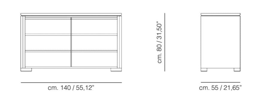 Комод из эвкалипта со встроенными ручками Mantellassi 1926 Геркулес ARCH-00024900 - Вид №3