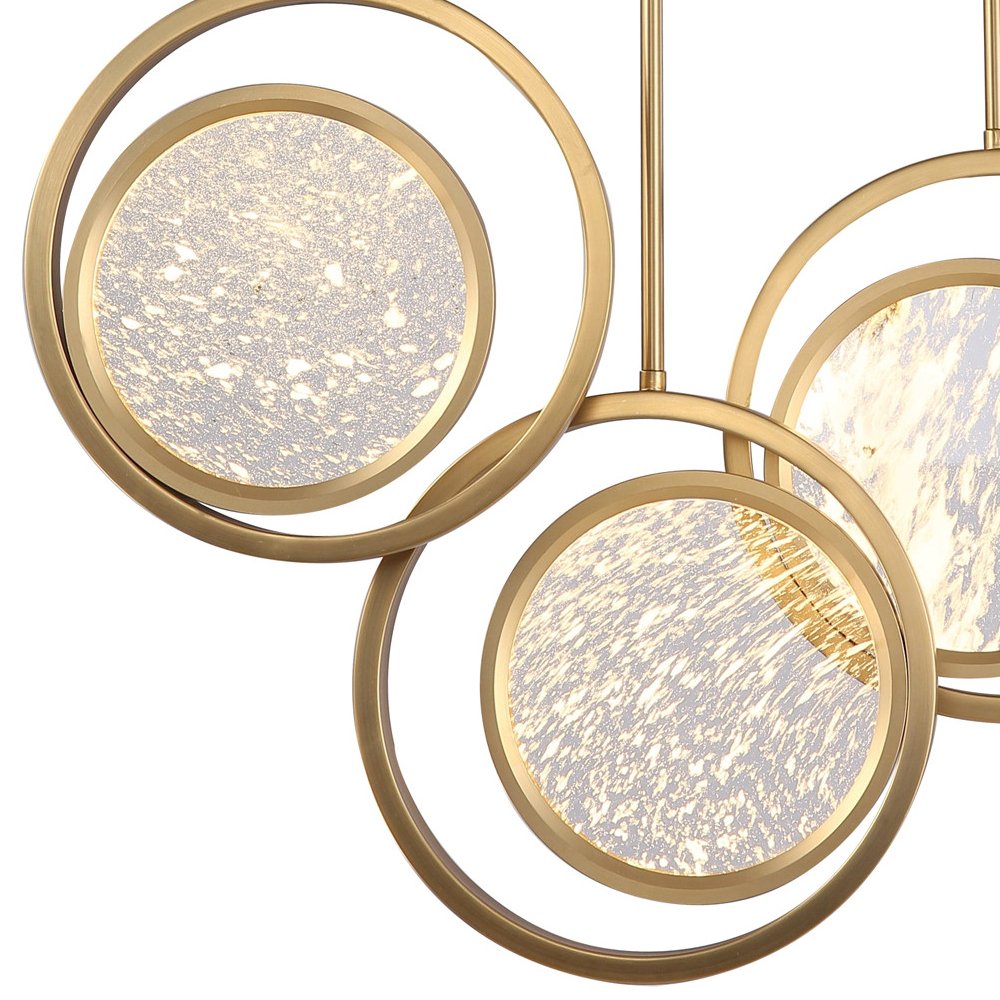 Светильник подвесной 110х65 см латунь Moon Light MD8700-3A antique brass DELIGHT COLLECTION ДИЗАЙНЕРСКИЕ 00-3882322 Золото;прозрачный  - Вид №2