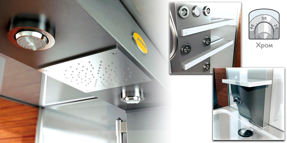 Душевая кабина с сиденьем Mynima 140 TB 9547-132A Dx Jacuzzi 9547132ADX - Вид №1