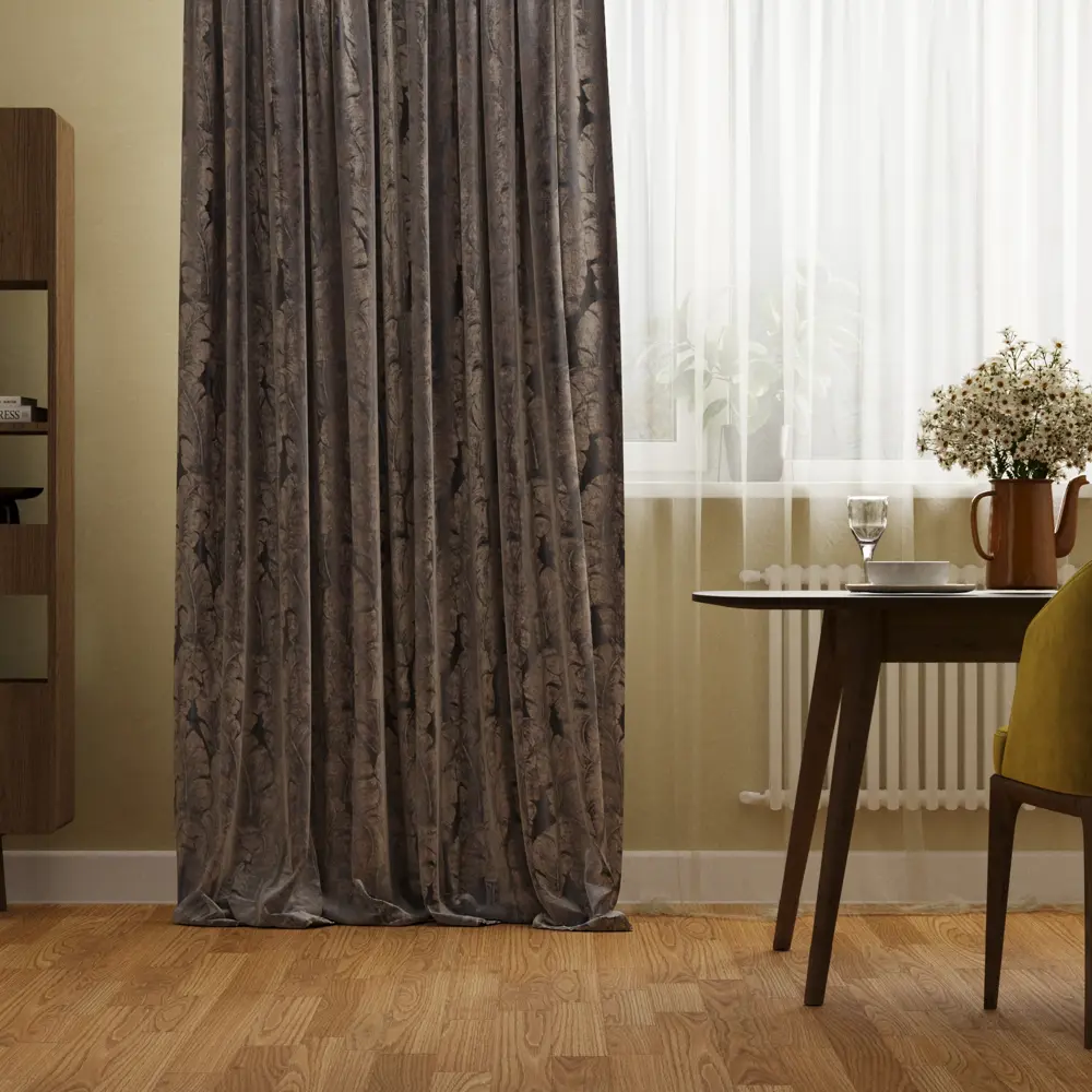 Штора на ленте Inspire Inula 200x280 см цвет серо-синий 83561910 STLM-2190107 
