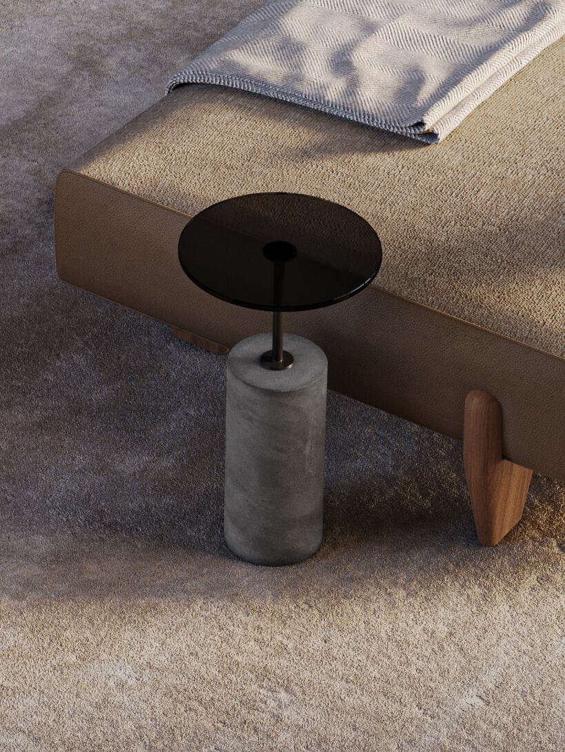 Низкий журнальный столик Vibieffe 9085 CONCRETE ARCH-00102010 - Вид №2