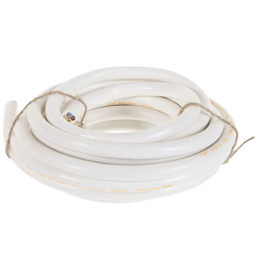 Провод Камит ПВС 4x2.5 5 м ГОСТ цвет белый STLM-2187554 - Вид №3
