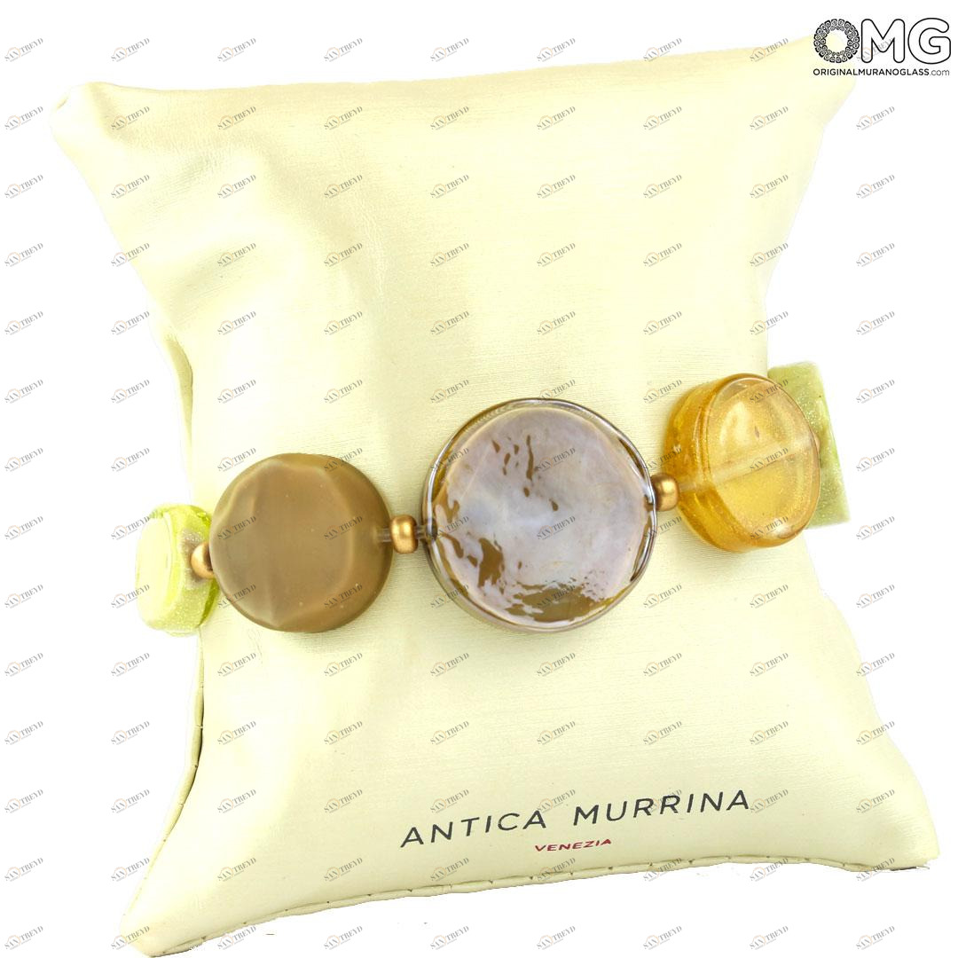 3814 ORIGINALMURANOGLASS Браслет Исида - Коллекция Antica Murrina - муранское стекло Original Murano Glass OMG 18 см 