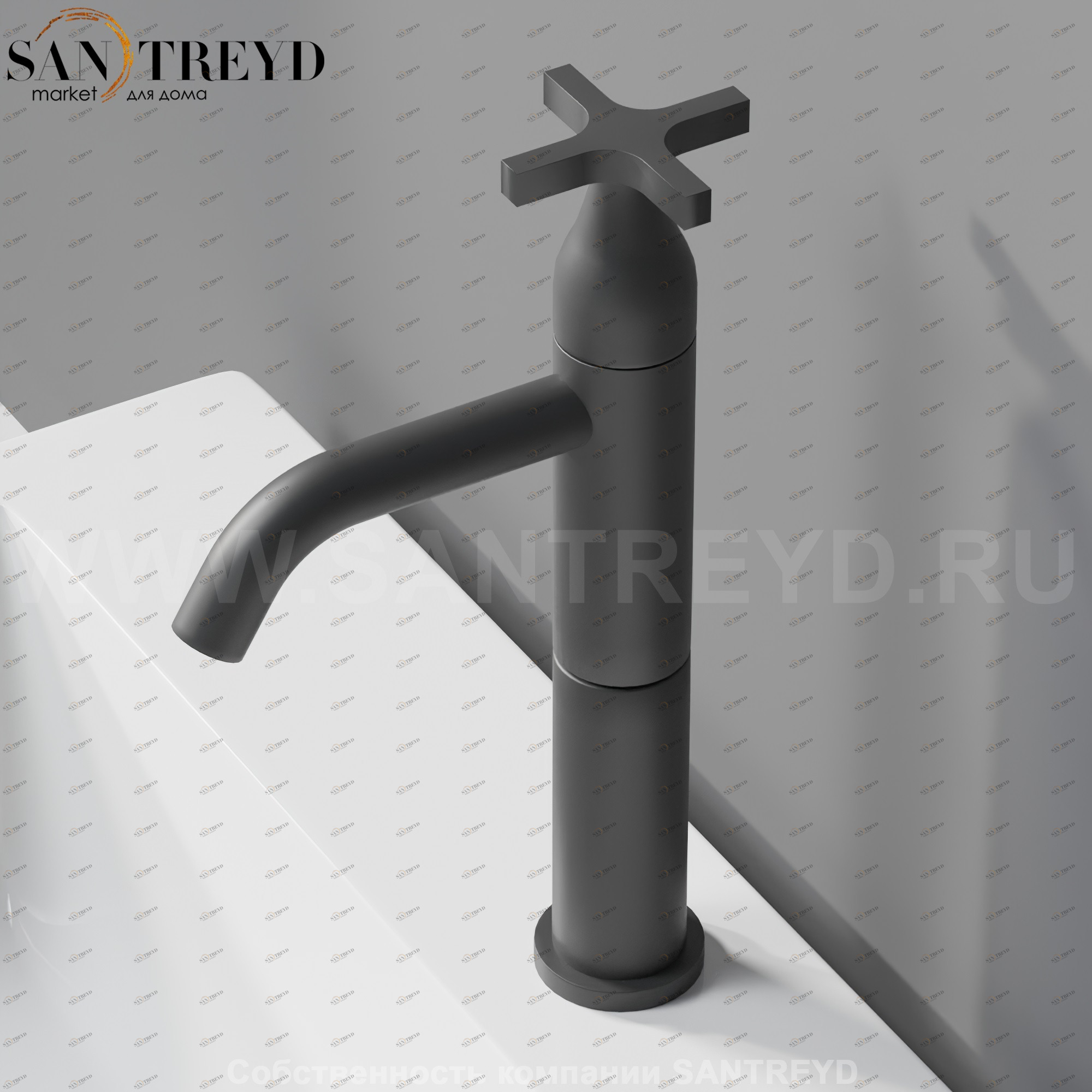 Смеситель AMEM312E MEMORY для раковины черный матовый Agape