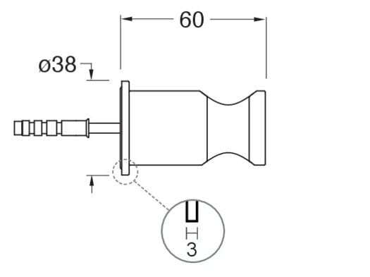 Держатель для душа из нержавеющей стали CRISTINA Rubinetterie дополнения для душа / ванны / умывальника - Inox collection ARCH-00109636 - Вид №2