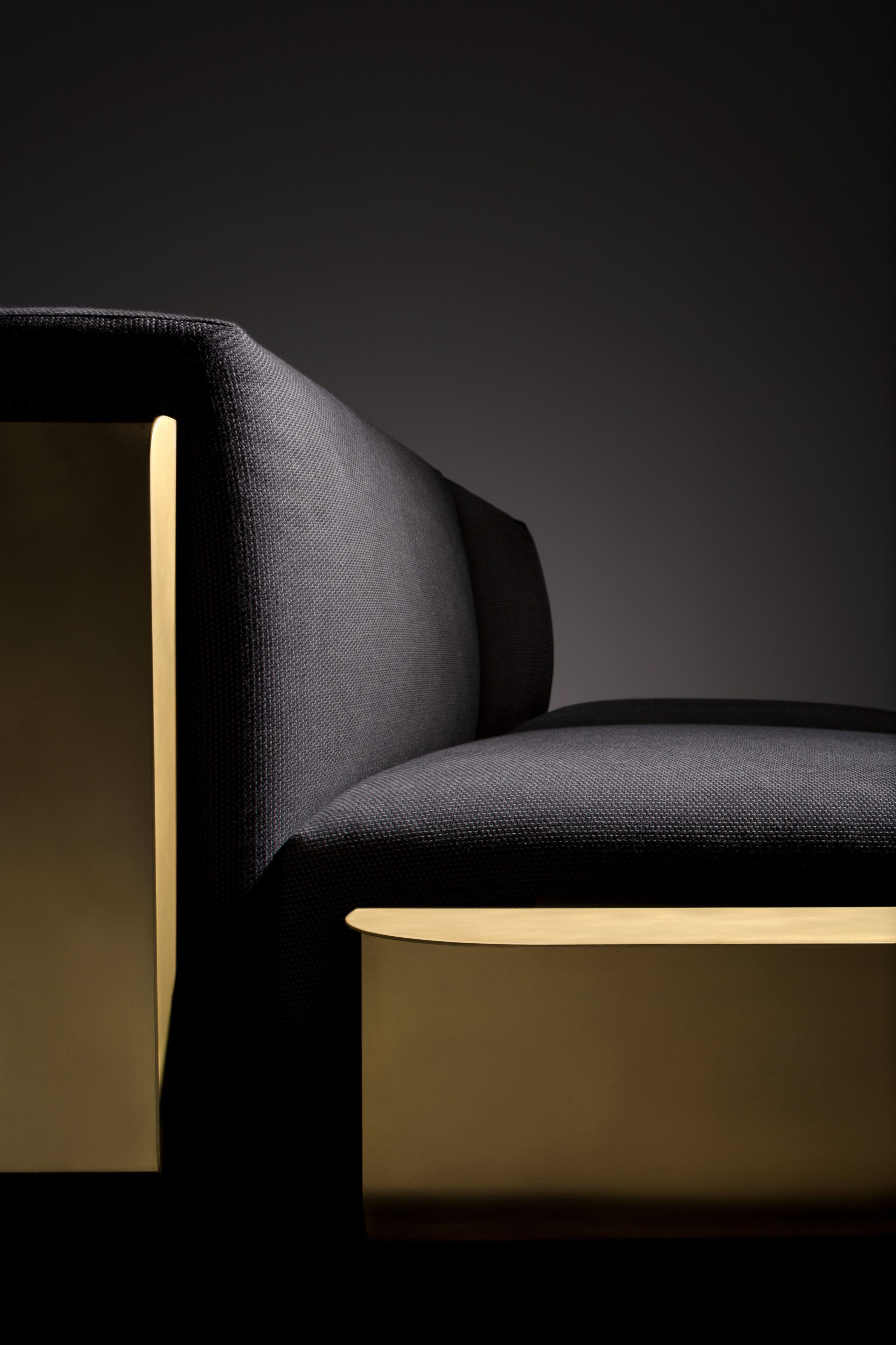 Тканевый диван с латунной рамой DE CASTELLI ткацкий станок ARCH-00062196 - Вид №2