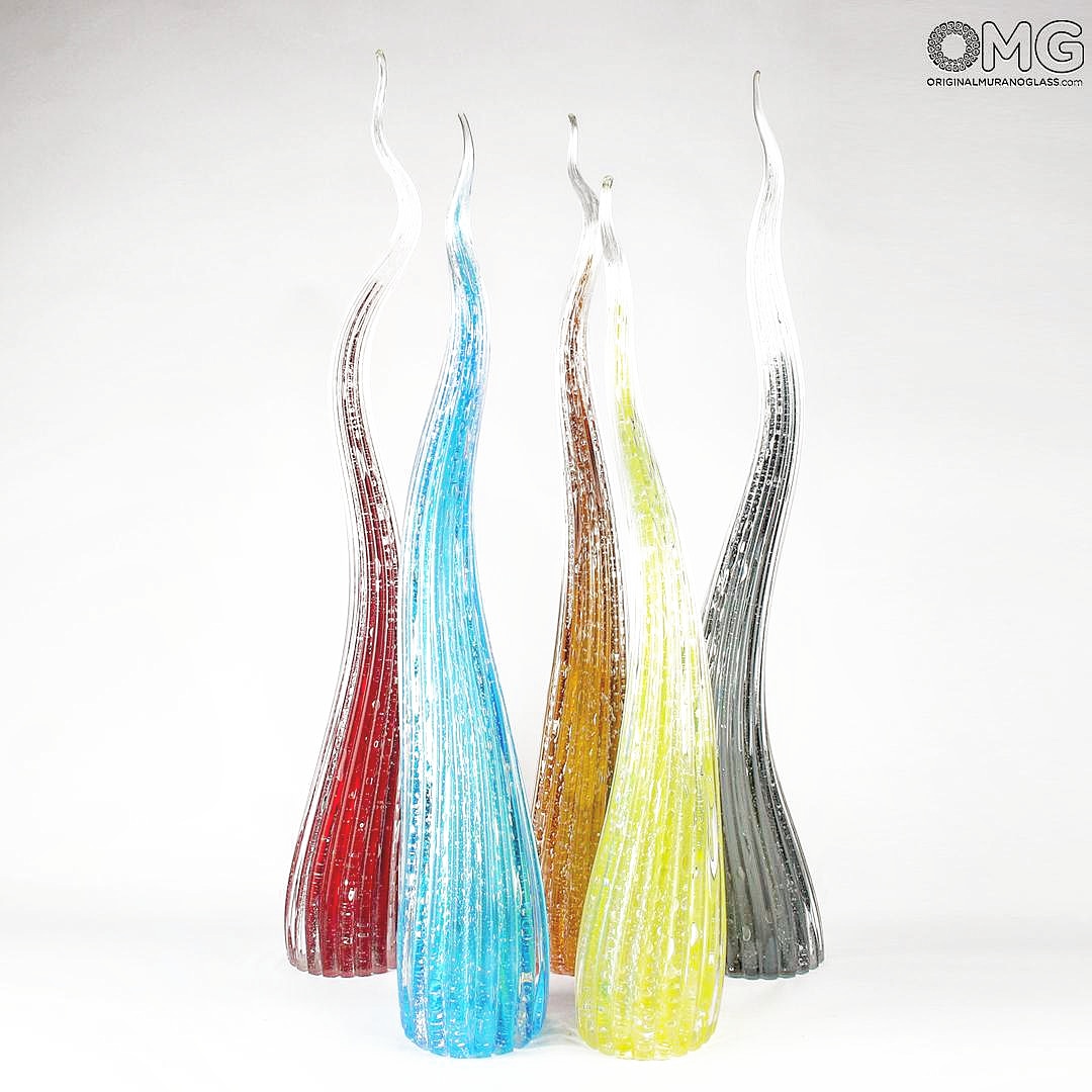 3243 ORIGINALMURANOGLASS Стеклянное пламя - 5 впечатляющих скульптур - Original Murano Glass 10 см  - Вид №1