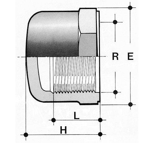 SANIT 72109606016 Заглушка, PVC-U, резьбовое гнездо  - Вид №1