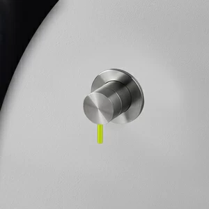 Смеситель для душа сталь матовая с зеленой ручкой Toki Radomonte TKI8SCIL23