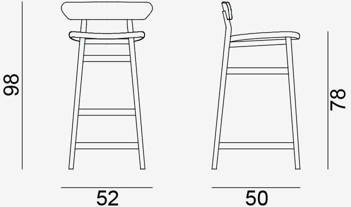 Gervasoni Табурет со встроенной подушкой со спинкой Brick sun-id-1445102 - Вид №2