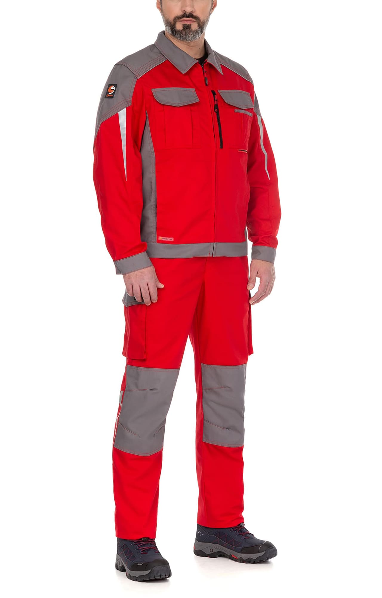 64639 Костюм  NEW 2 красный с серым STATUS  Летняя спецодежда  размер 44-46/170-176  - Вид №20