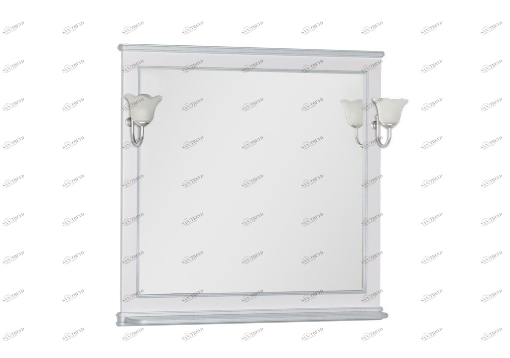 Зеркало Aquanet Валенса 100 белый краколет/серебро 00180145