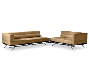 3-местный кожаный угловой диван