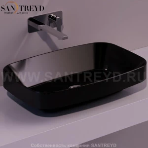 BB11NERO Накладная раковина на столешницу  прямоугольная Simas Baden Baden