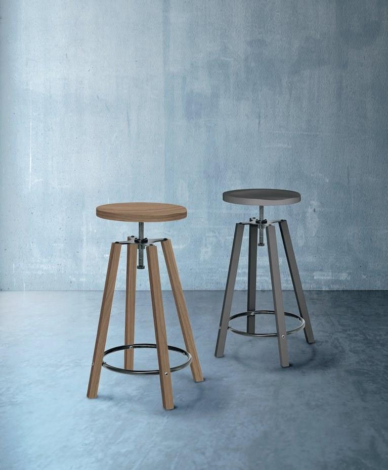 CREO Kitchens Табурет из массива дерева с регулируемой высотой sun-id-1429167 - Вид №1