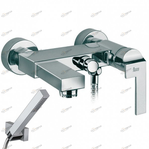 285687 Смеситель для ванны Teka Cuadro c душевым набором Cuadro Испания 