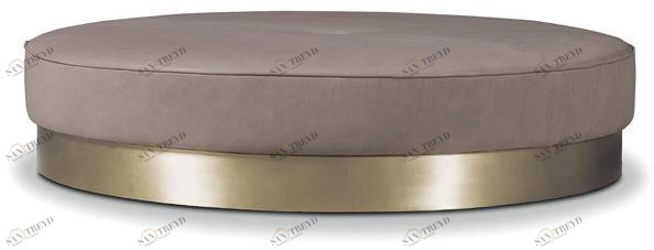 BAXTER Круглый кожаный пуф Anais sun-id-1455057