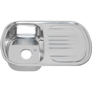 Мойка 7749 U MELANA 0.8/180 врезная прямоугольная с сифоном (231 t *10)