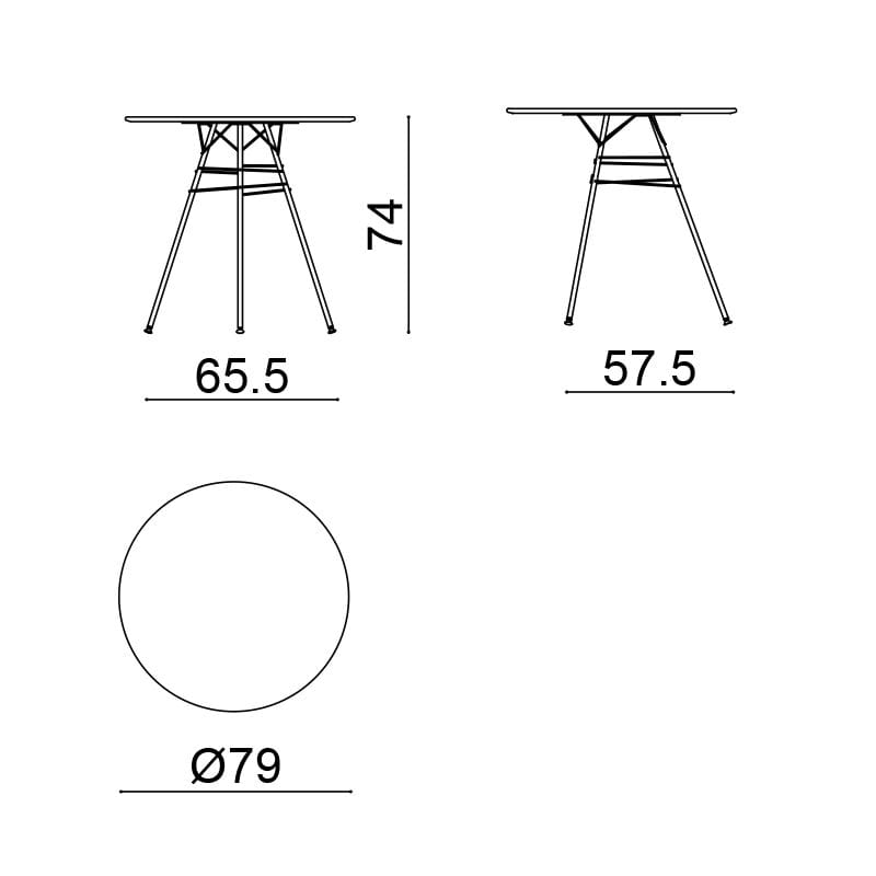 Стальной круглый садовый стол Arper ARCH-00043190 - Вид №17