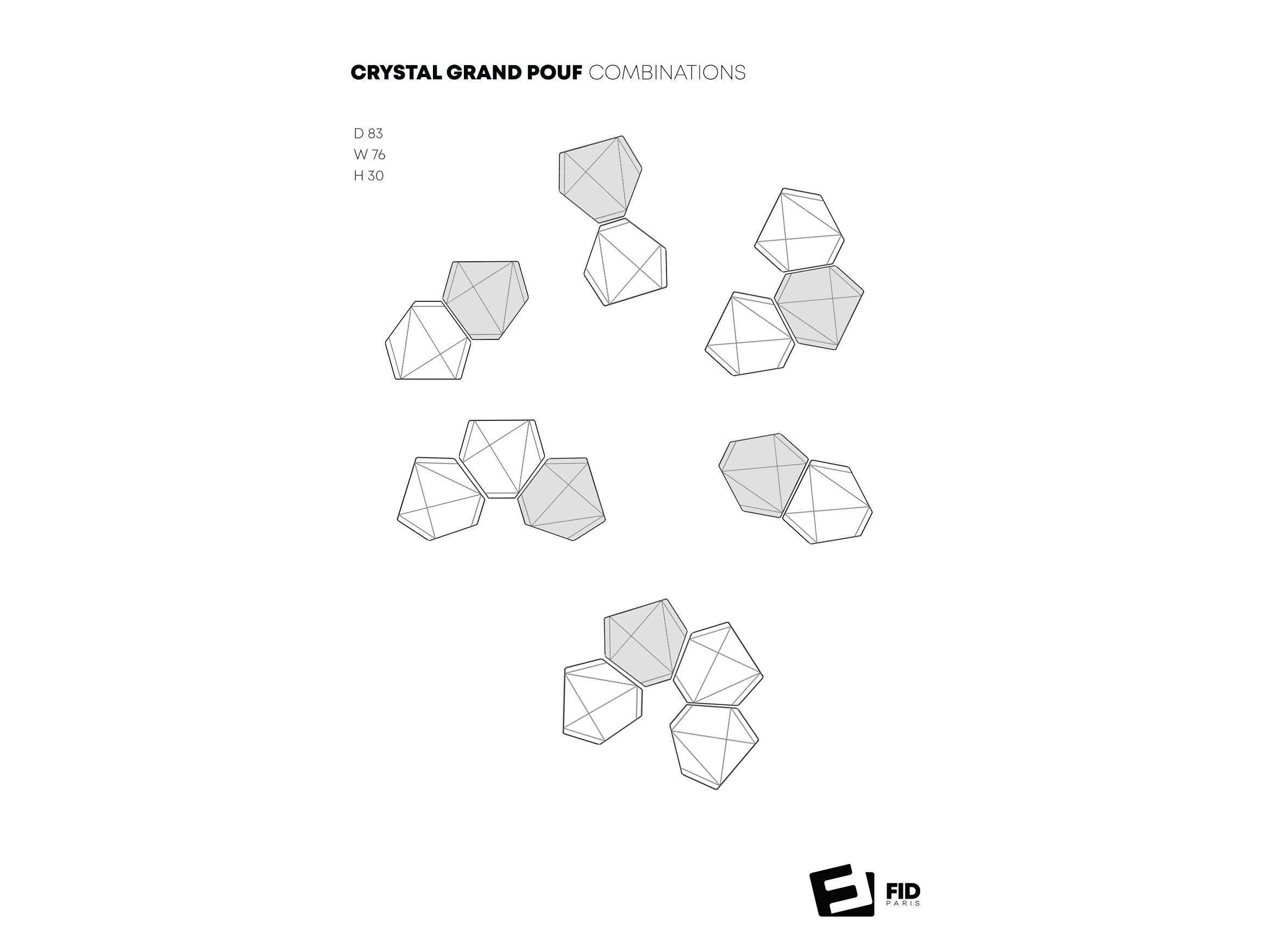 Ткань пуф FID Paris Crystal ARCH-00069120 - Вид №17