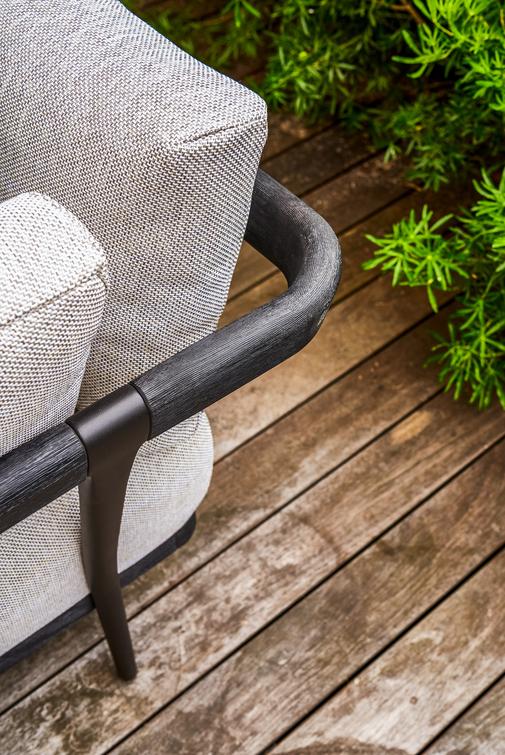 MNST262 3-х мест. teak nero черный Manutti Flex - Вид №4