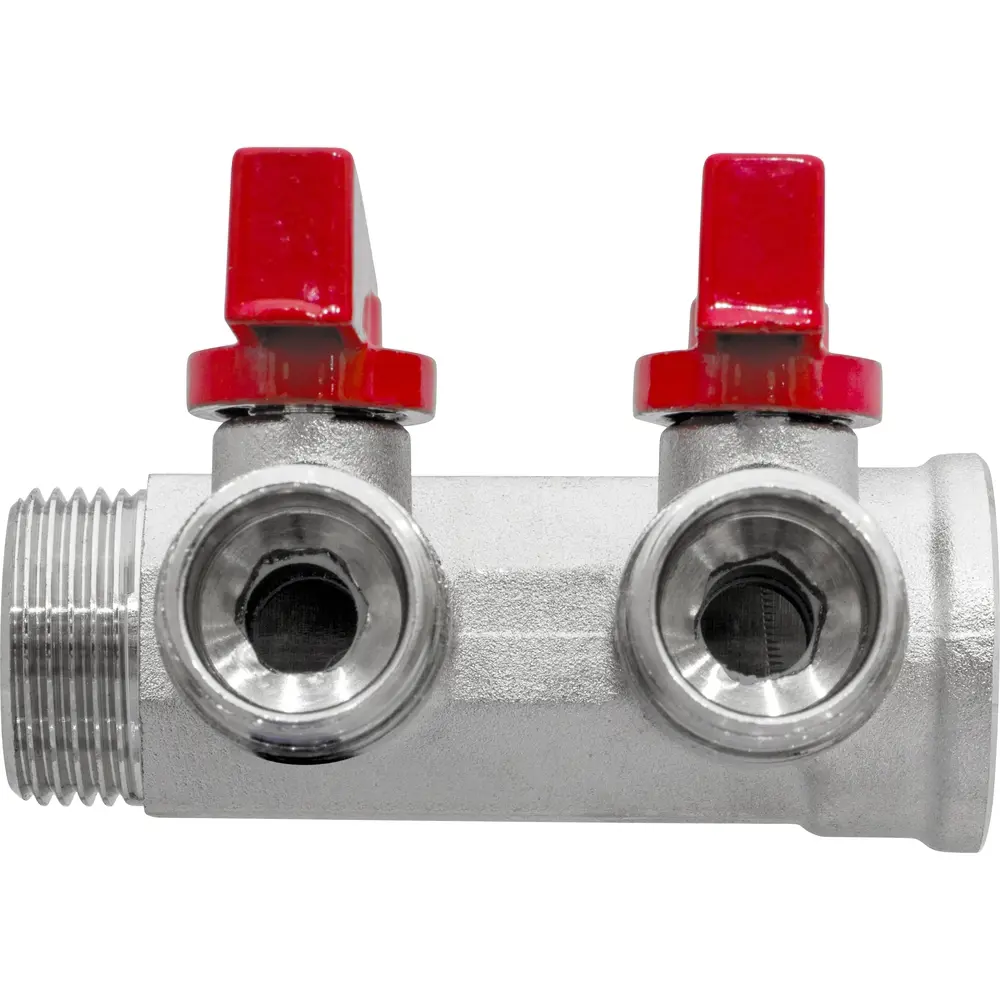 Коллектор с кранами MPF на 2 выхода 3/4"x1/2" наружная резьба STLM-2089899 - Вид №4