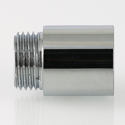 VTr.198.C.0415 Фитинг резьбовой – удлинитель хромированный Valtec 1/2" х 15 мм  - Вид №4