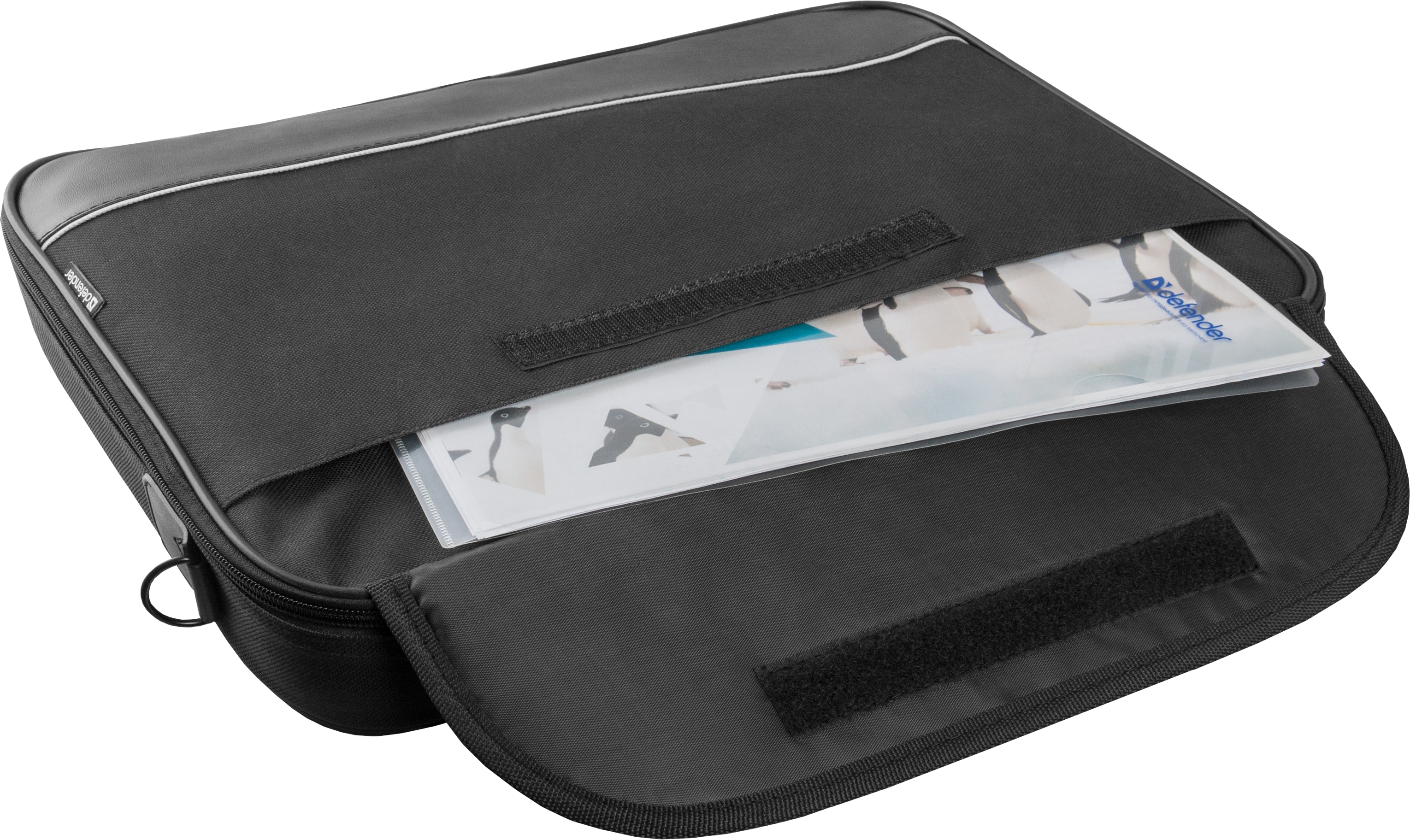 26019 сумка для ноутбука ascetic 15"-16" черный, жесткий каркас, карман Defender Santreyd  - Вид №3