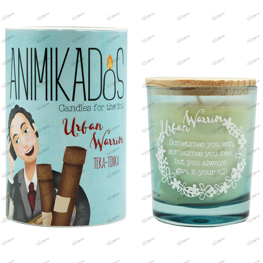 Свеча ароматическая Animikados Urban Warrior AMBIENTAIR  00-3894978 Голубой 