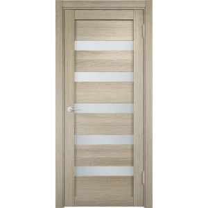 Дверь межкомнатная остеклённая с замком и петлями в комплекте Мюнхен 03 60x200 см финиш-бумага ламинация цвет дуб дымчатый